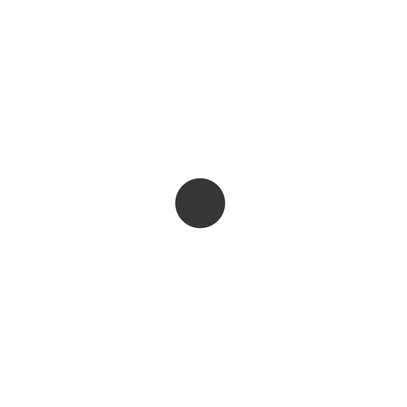 A single grey dot